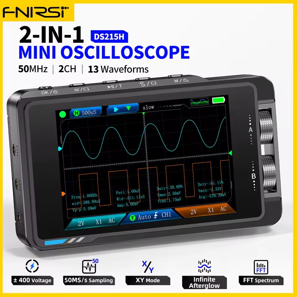 FNIRSI DS215H El Tipi Küçük HD - Fnirsi Digital Oscilloscope Handheld incelemesi ve fiyatı