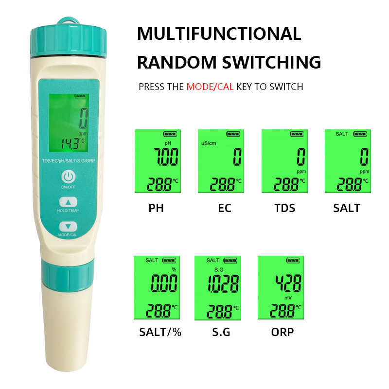 2023 En Yeni 7'si 1 Arada PH / - Ph Meter Digital Water Tester incelemesi ve fiyatı