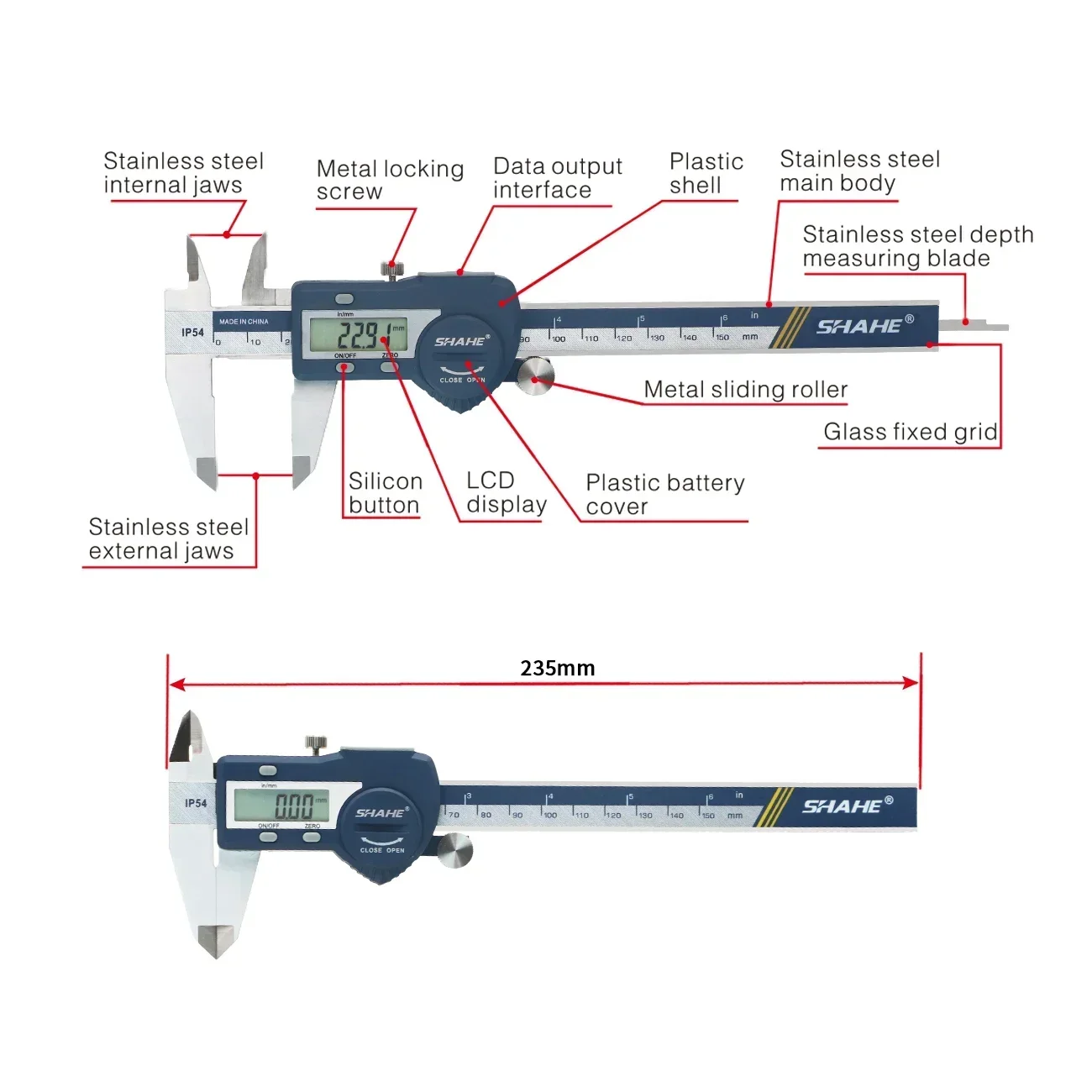 SHAHE Dijital Kumpas, 6 İnç/15 - Digital Caliper 150Mm Stainless Steel incelemesi ve fiyatı