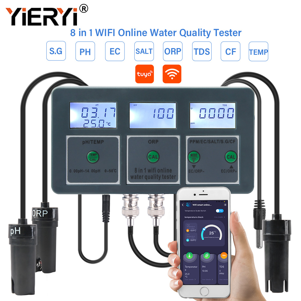 Yieryi WiFi Tuya Akıllı PH ORP - Ph Meter Digital Water Tester incelemesi ve fiyatı