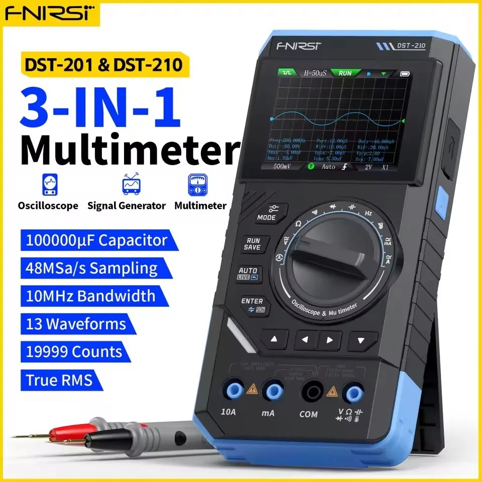 DST210 3'ü 1 Arada Dijital Mul - Fnirsi Digital Oscilloscope Handheld incelemesi ve fiyatı
