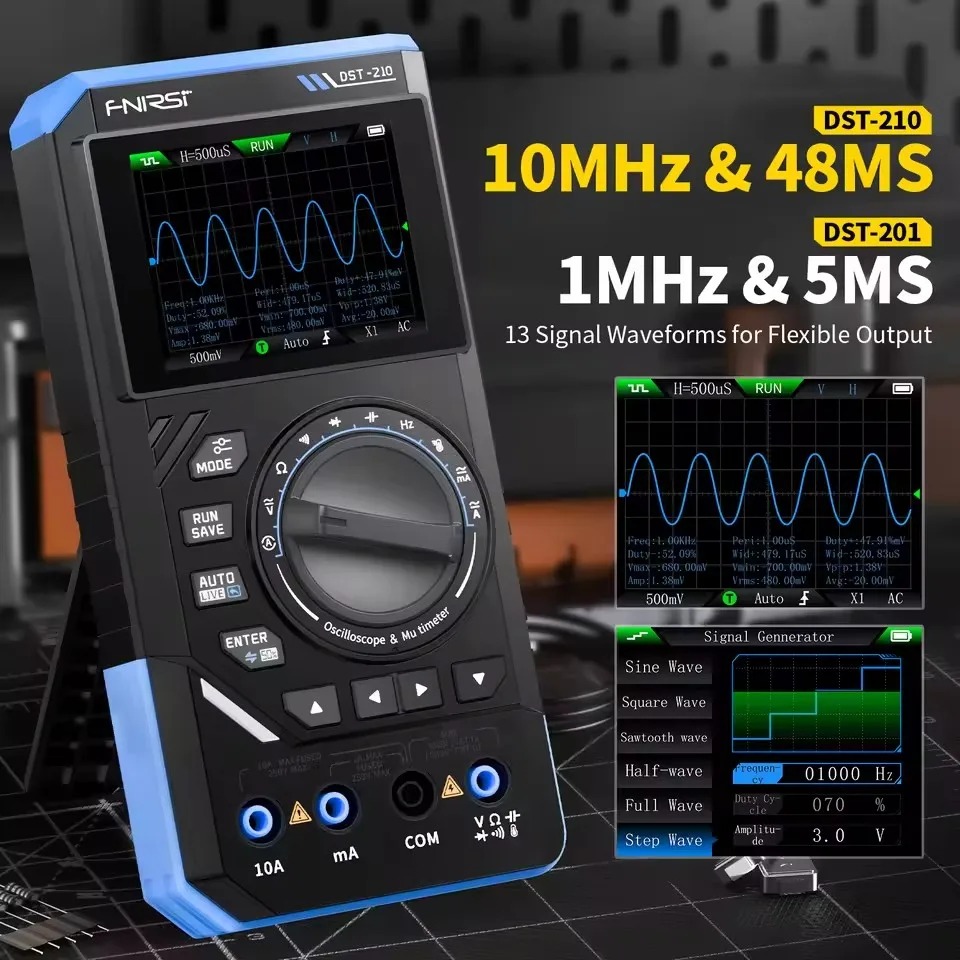 DST210 3'ü 1 Arada Dijital Mul - Fnirsi Digital Oscilloscope Handheld incelemesi ve fiyatı